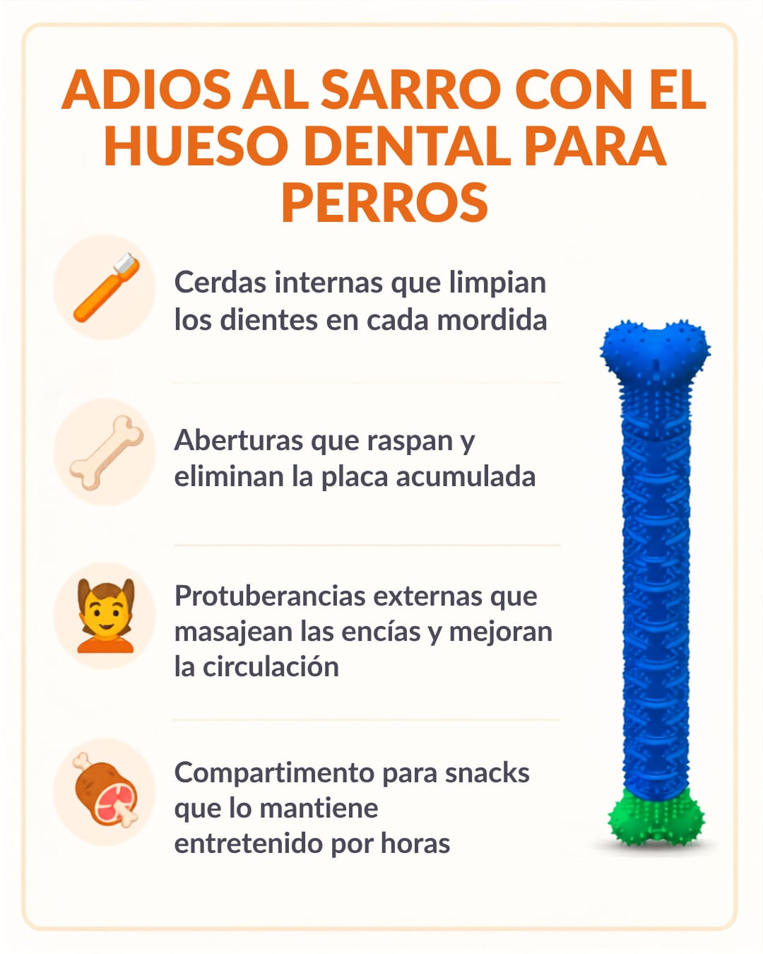 HUESO LIMPIA DIENTES PARA TÚ MASCOTA